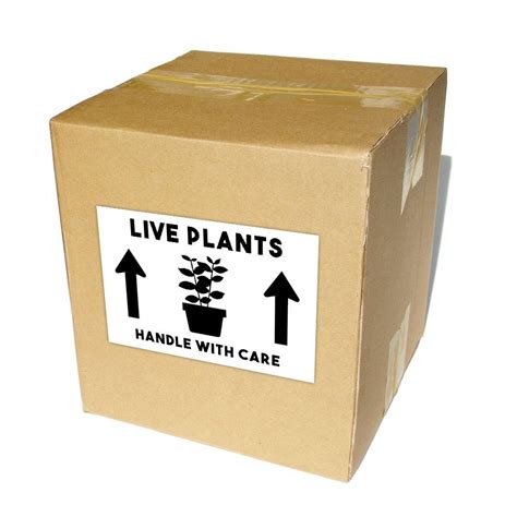 live plants shipping labels.